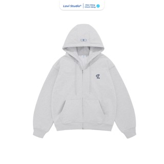 Áo Hoodie Zip Lavi Studio Vải 2 Da Chống Nắng Tốt/ Logo thêu Unisex Nam Nữ Local Brand