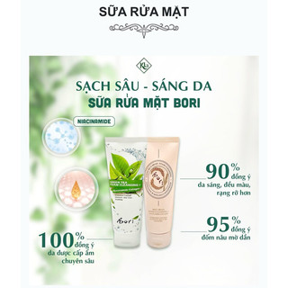 [SALE] Sữa Rửa Mặt Bori Sạch Sâu - Sáng Da - Ngừa Mụn 120ml