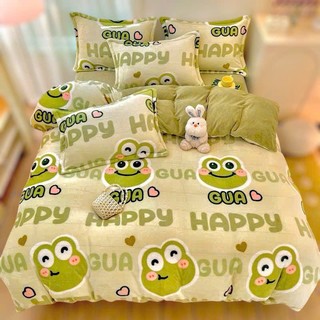  Bộ Ga Gối Chăn Phao 5 Món Cotton Set Chăn Phao Sẵn Ruột bông trắng tinh khiết kháng khuẩn 