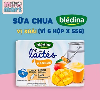 Sữa Chua Nguội Bledina Mini Lactes Pháp 330g Vị Xoài (vỉ 6 hộp x 55g) Cho Bé Từ 6 - 36 Tháng