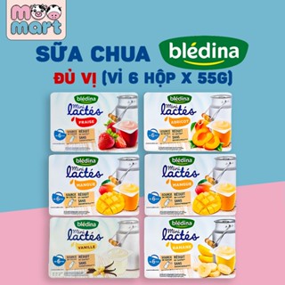Sữa Chua Nguội Bledina Lactes Pháp Đủ Vị cho Bé từ 6 Tháng ( Vỉ 6 Hộp x 55g ) Date 2025