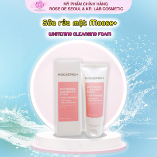 (Tặng nạ) Sữa rửa mặt MOOSEPRO+ WHITENING CLEANSING FOAM 150ML hạn 2028 giúp da mặt trắng hồng rạng rỡ Kr.Lab