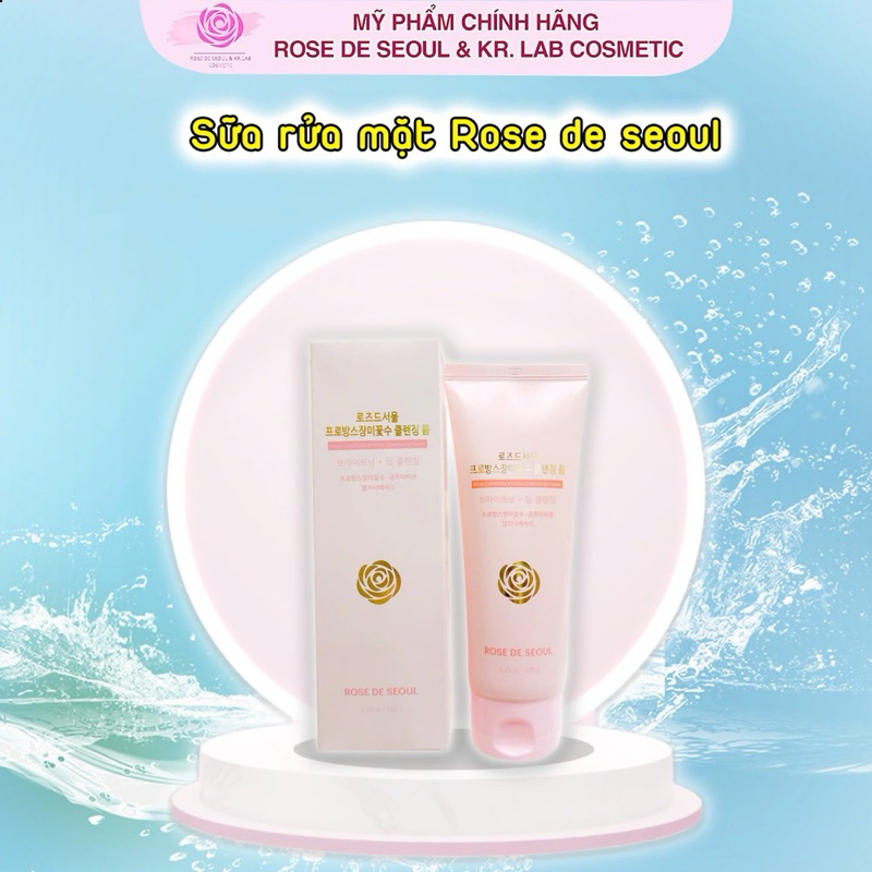 2-5 lọ Sữa rửa mặt rose de seoul rose centifolia extract cleansing foam 150g – hạn 2028 Hàn Quốc IS3