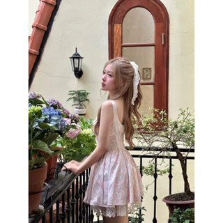 [NANCY DRESS] Đầm hoa nhí corset FLEURIE đan dây chun eo ôm form, tôn dáng tặng kèm dây thắt corset dáng xoè