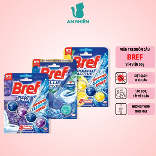Viên treo bồn cầu Bref vỉ 4 viên - Viên tẩy rửa khử mùi hiệu quả nhập khẩu Đức