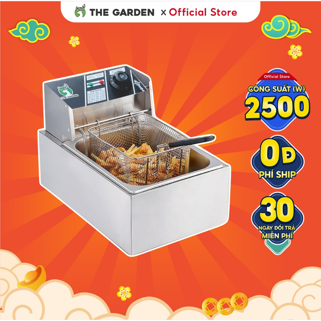 Bếp chiên ngập dầu nhúng điện SUNNY nhiều dung tích 4L, 6L, 12L , Inox cao cấp, công suất 2500w. Bảo hành 12 tháng