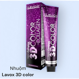 Thuốc Nhuộm Tóc Lavox 3D Nano Collagen Tím 3D 100ml Lên Màu Chuẩn, Bóng Mượt, Giữ Màu Lâu