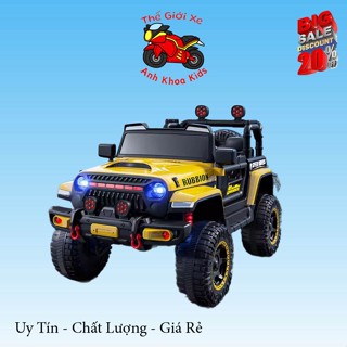 Xe ô tô điện trẻ em 9188 Rubbion cho bé từ 1-7 tuổi  Ô tô điện địa hình có điều khiển từ xa, sạc điện