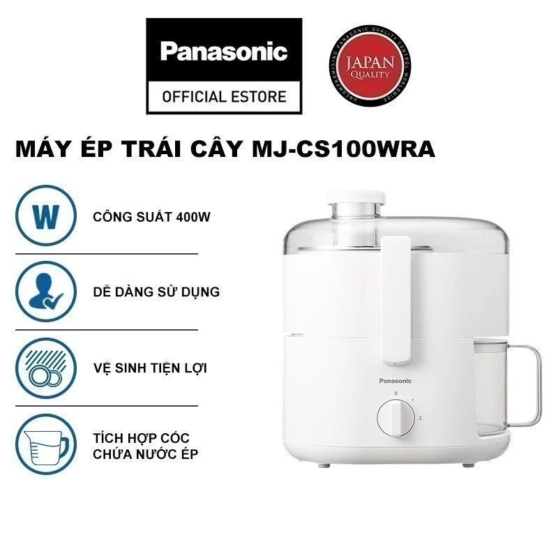 Máy ép trái cây Panasonic MJ-CS100WRA Bảo Hành Chính Hãng 12 Tháng