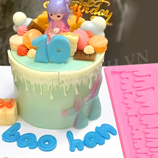 Khuôn silicon viền băng tuyết chảy 2 tầng mẫu 3