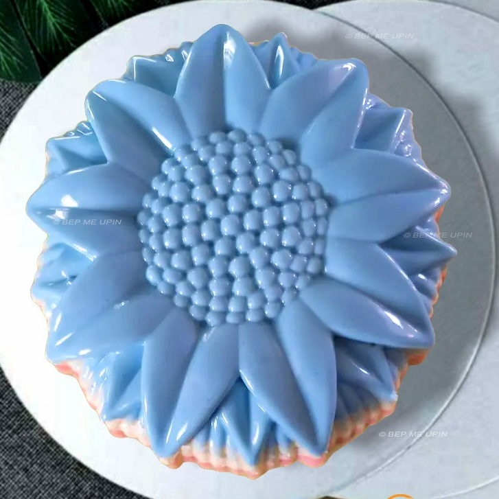 Khuôn hoa hướng dương đổ cốt bánh mã HD244 mẫu mới khuôn silicon làm thạch làm pudding nướng bánh