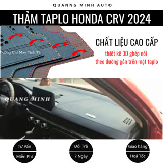 Thảm Taplo Ô Tô, Thảm Taplo Da Pu Nappa Honda CRV 2024 Được Thiết Kế 3D Ghép Nối