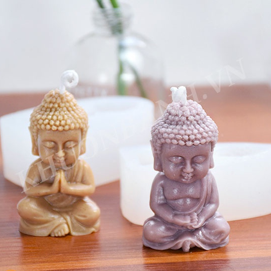Khuôn silicon tượng phật Như Lai A Di Đà khuôn nến trang trí khuôn đổ rau câu