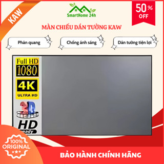 Màn Chiếu Chống Ánh Sáng LED, Màn Phản Quang 100/120 Inch Chống Ánh Sáng, Dán Tường HD 3D, Chính Hãng
