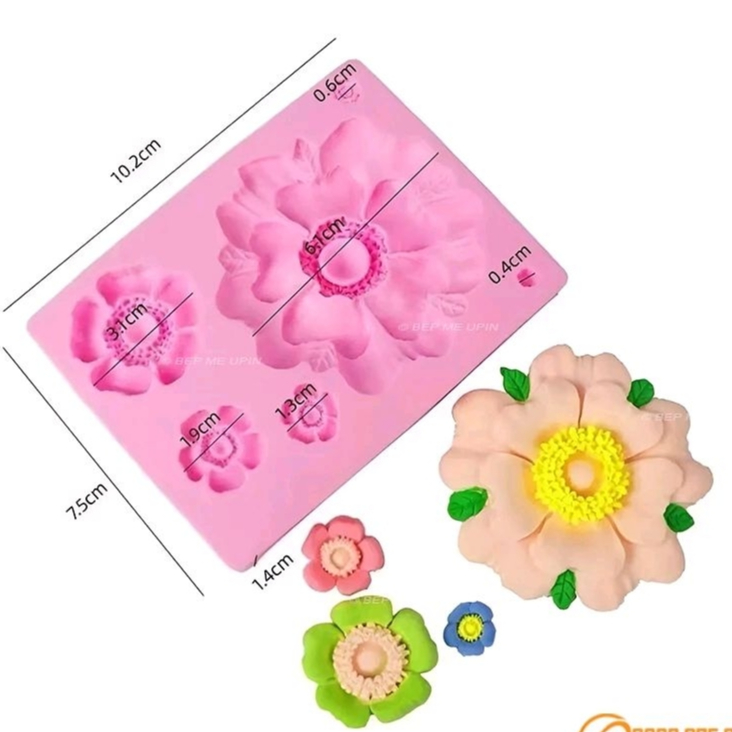 Khuôn silicon vỉ hoa cúc khuôn hoa cúc mã HC84