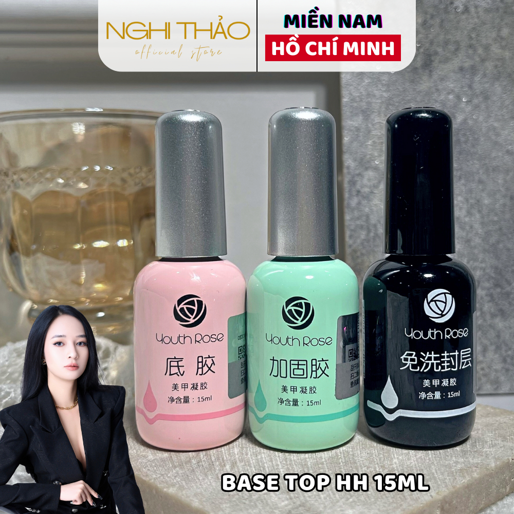 Base hoa hồng liên kết móng 15ml Nghi Thảo