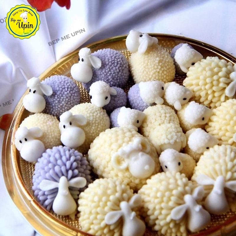 [Khuôn silicone 4D] Tổng hợp khuôn silicone tạo hình gia đình cừu siêu cute