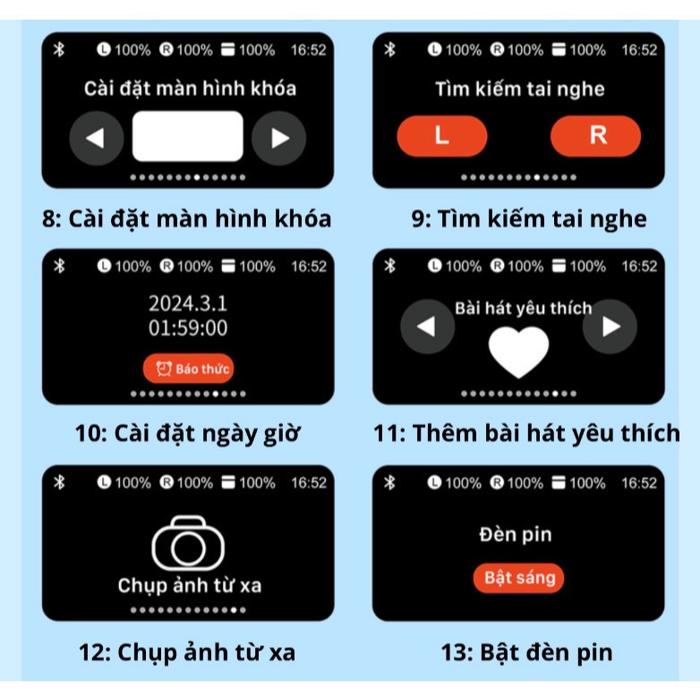 Tai Nghe Bluetooth Không Dây A9 Pro ANC/ENC Cao Cấp Giảm Tiếng Ồn Màn hình Cảm Ứng bảo hành đổi mới | BigBuy360 - bigbuy360.vn