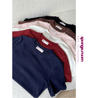 Áo Thun Ôm Body Cổ Tròn, Chất Thun Tăm Lông Phiên Bản Mới Mỏng Nhẹ Mềm Mịn Co Giãn 4c