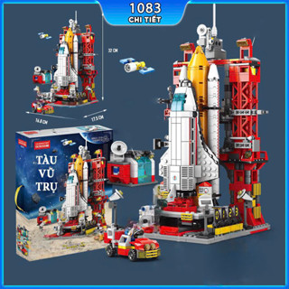 Mô hình lắp ráp Tàu vũ trụ 1083 chi tiết, Bộ nhiều chi tiết xếp hình phi thuyền không gian đồ chơi cho bé