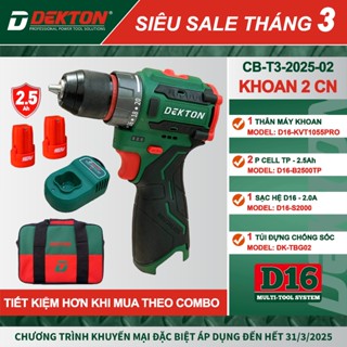 Máy Khoan 2 chức năng Dekton D16 - KVT1055PRO Motor Brushless 55Nm 16.8V Dekton Giá TỐT