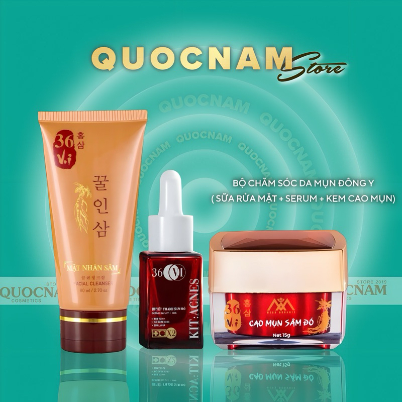 Combo Meea Sữa mặt sâm đỏ (SRM+Face cao mụn 15gr)