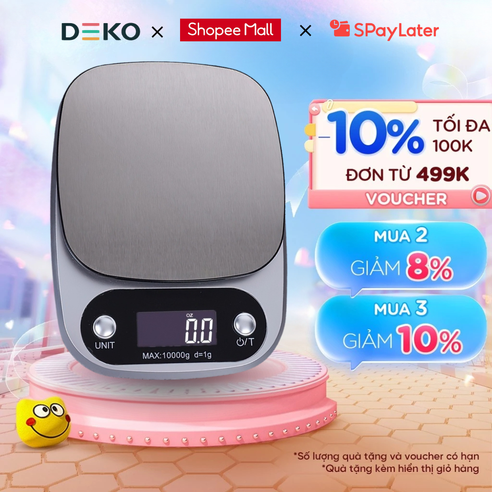 Cân Tiểu Ly Điện Tử Nhà Bếp Mini Định Lượng 1g-10kg, Cân Tiểu Li Làm Bánh Độ Chính Xác Cao