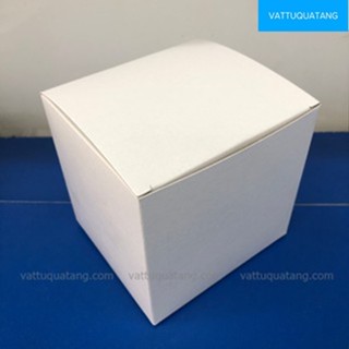 [HCM] Combo 50 cái Hộp vuông trắng nhỏ 10x11x10.5cm ly sứ