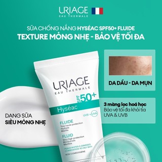 [Hàng công ty] Sữa chống nắng cho da dầu, mụn URIAGE HYSÉAC SPF50+ UVB+UVA FLUIDE 50ml Tinn Cosmetic