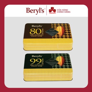 Socola đắng Beryl's cacao dark chocolate 99% 80% - hộp thiếc 108g