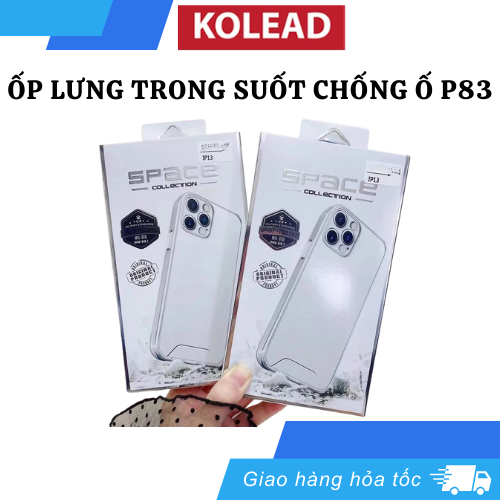 [ SPACE ] Ốp điện thoại trong suốt KOLEAD P83 có cụm bảo vệ cam chống ố vàng cho iphone XR XSM 11 12