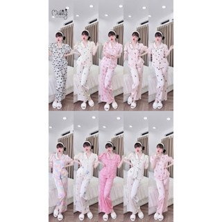 [Size40-60kg][TNQD-190225]Đồ bộ mặc nhà nữ,hoạ tiết dễ thương(sang chảnh)chất vải lụa mềm mịn mát