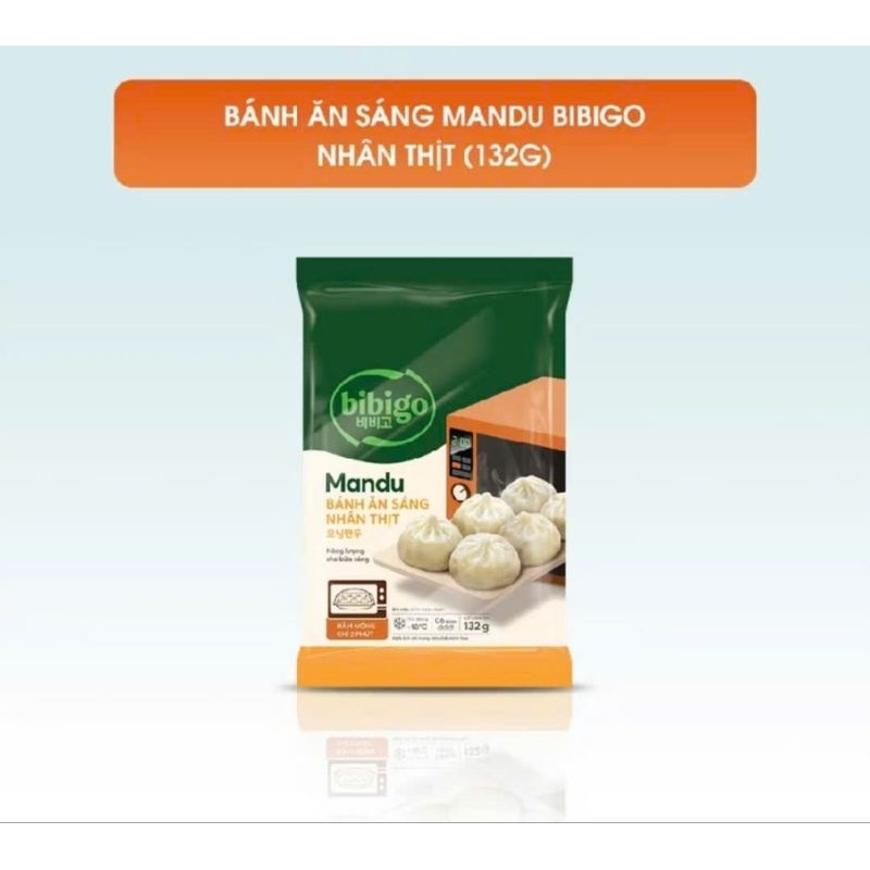 Mandu Bibigo ăn sáng nhân thịt 168g