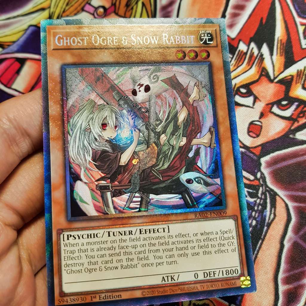 Thẻ bài Yugioh chính hãng | Ghost Ogre & Snow Rabbit | RA02 Collector rare.