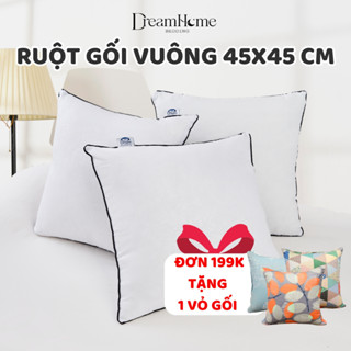 Ruột Gối Vuông Tựa Lưng 45x45 Trang Trí Sofa Gối Vuông Có Khóa Kéo In Họa Tiết Chìm Dreamhomebedding