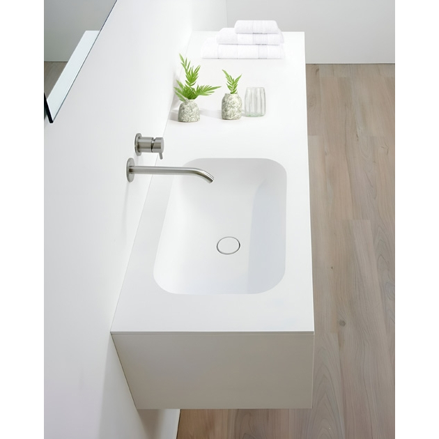 Chậu Rửa Mặt, Lavabo Âm Bàn đúc nguyên khối từ đá nhân tạo Solid Surface - Model: HR 010