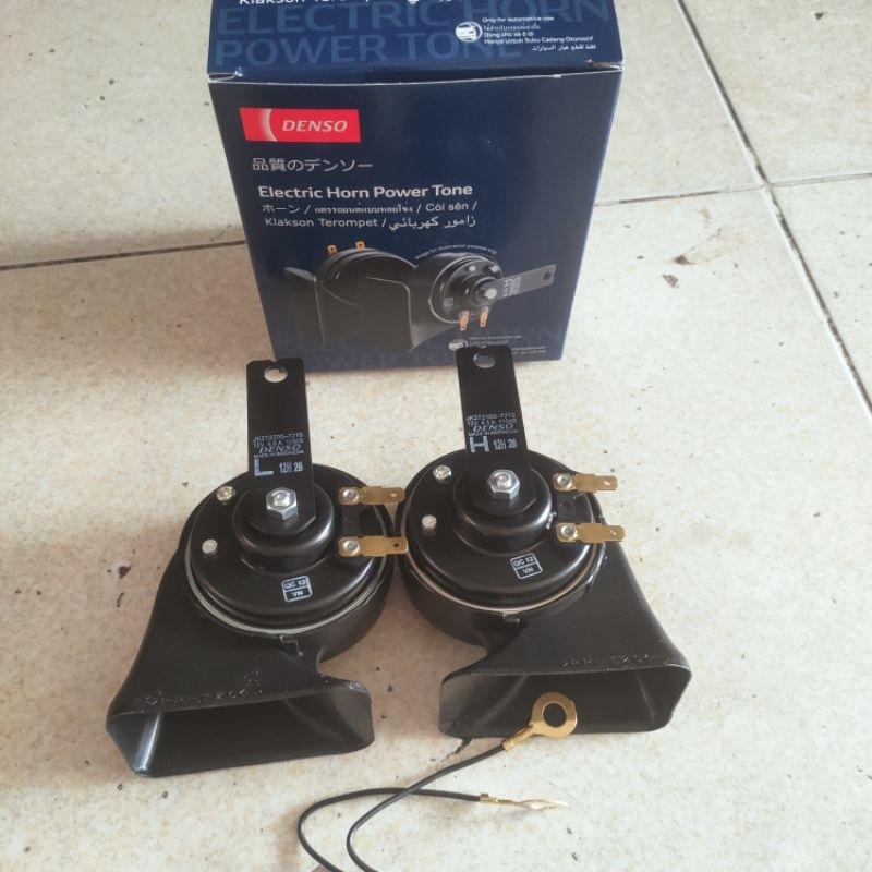 Còi sên (kèn sò), còi đĩa 12V/24V DENSO chính hãng Indonesia(giá 2 cái)