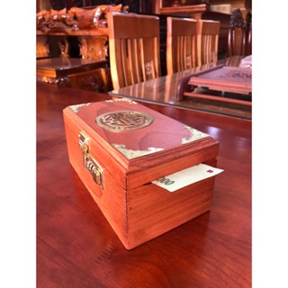 Freeship Hộp đựng tiền tiết kiệm gỗ Hương có khóa số - An Toàn tiện lợi (Đ)