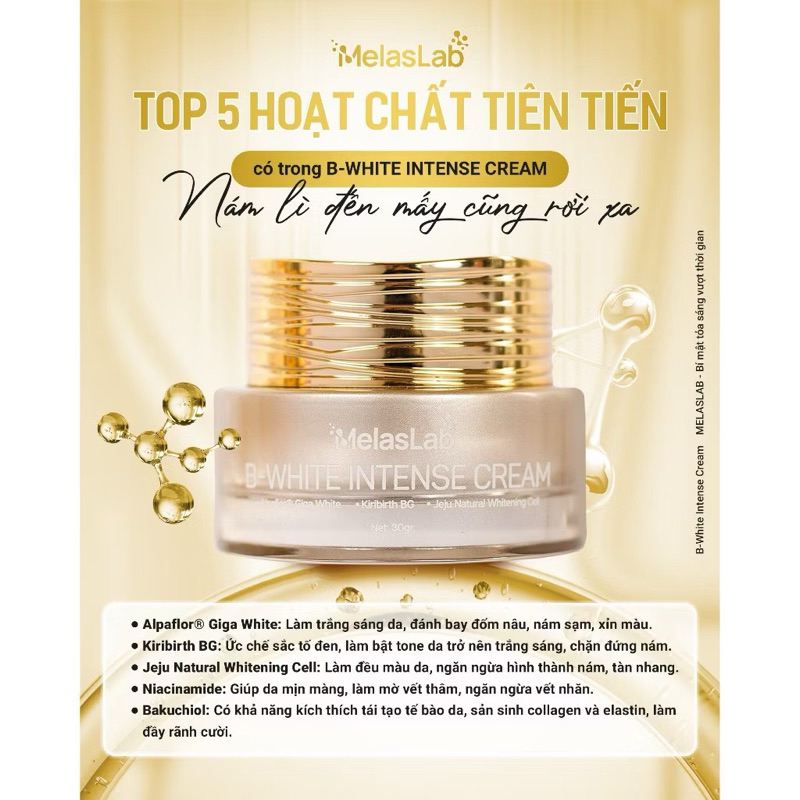 Kem nám vip 2  B- white intense cream melaslab