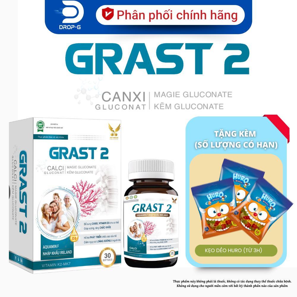 (Chính hãng) Viên uống bổ sung Calci hữu cơ, Calci nano [TPBVSK Grast 2] - H/ 30 viên (hộp), Aquamin