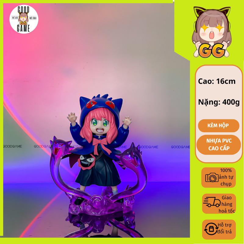 [KÈM HỘP] Mô Hình Anya Cosplay Pokemon Gengar