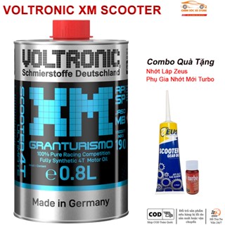 Nhớt Xe Tay Ga Voltronic XM Scooter Tặng 1 Nhớt Láp Zeus Và 1 Phụ Gia Nhớt Mới