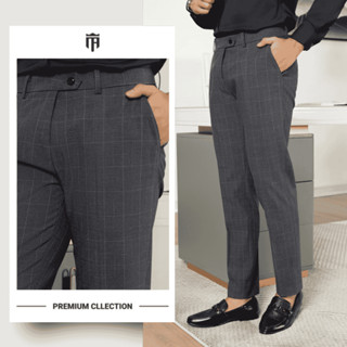 Quần âu nam kẻ caro MAC ARTHUR cao cấp, mềm mịn, mát lạnh, chống nhăn, co giãn QAKVM2