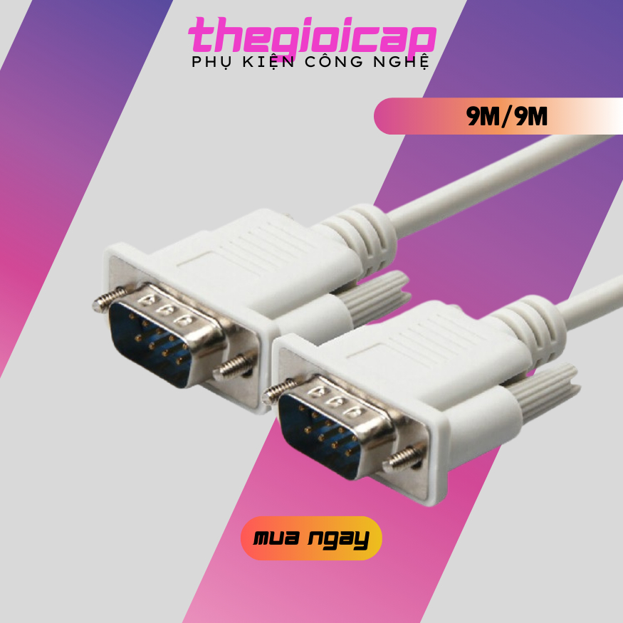 Cáp Com to Com RS232 DB9 9M/9M Dài 1.5m