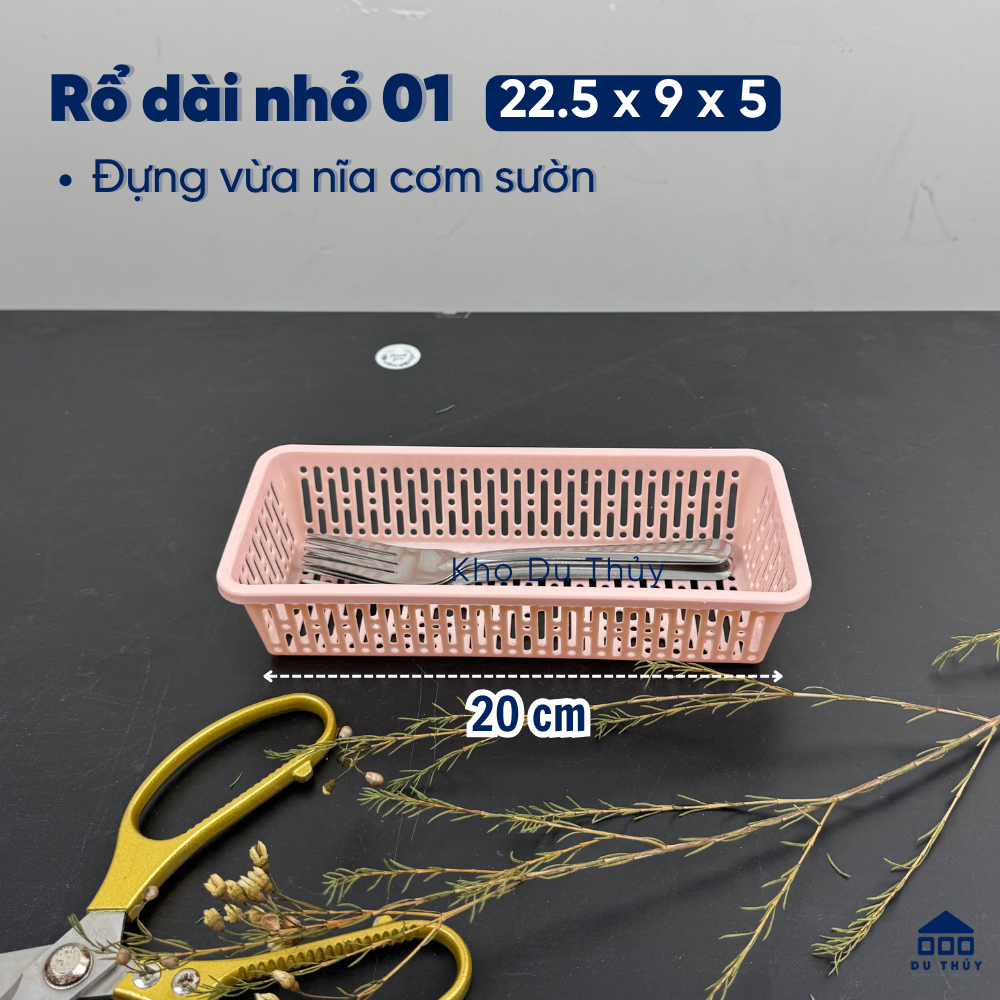 Rổ nhựa chữ nhật dài nhiều màu đựng bút viết, đựng vật dụng dài nhiều màu với 4 kích thước, nhựa pp | BigBuy360 - bigbuy360.vn