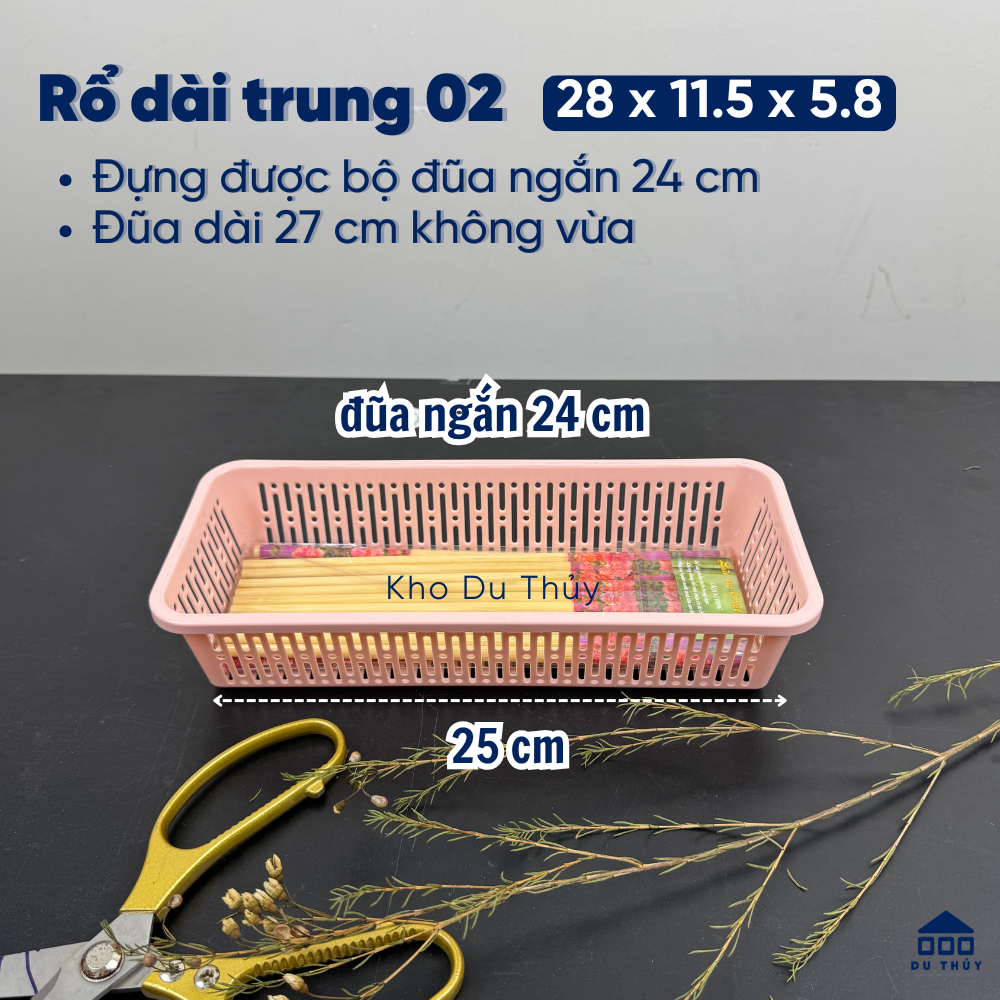 Rổ nhựa chữ nhật dài nhiều màu đựng bút viết, đựng vật dụng dài nhiều màu với 4 kích thước, nhựa pp | BigBuy360 - bigbuy360.vn