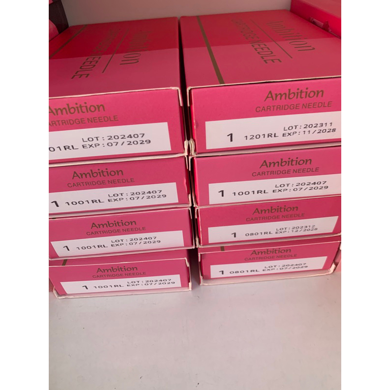 Kim Pen AMBITION Hồng - Hộp 20 Cây - Sắc Bén - Ổn Định - Sử Dụng Phun Xăm Thẩm Mỹ Tattoo | DCPX