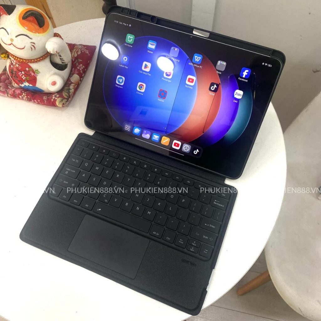 Bao da bàn phím Xiaomi Pad 6S Pro có Touchpad, giá đỡ, đèn LED, có thể tháo rời