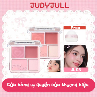 Bảng Phấn Má Hồng Bắt Sáng JUDYDOLL 4 Ô Tông Lì Đa Năng Mềm Mịn Trang Điểm Tự Nhiên Lâu Trôi 