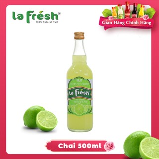 Nước Cốt Chanh Vắt Không Đường, Nguyên chất 100% LAFRESH, chai 500ml